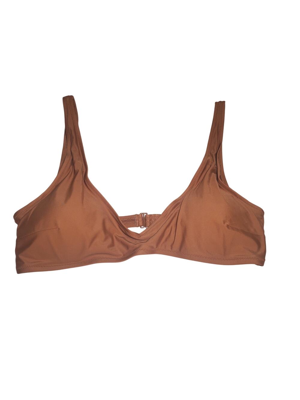 Aerie Brown Scoop Bikini Top Padded NWT Women's XXL Neutral Clean Girl Pullover